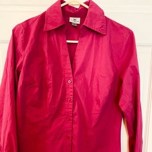EUC - Misses Pretty Pink Dress Shirt Size 10